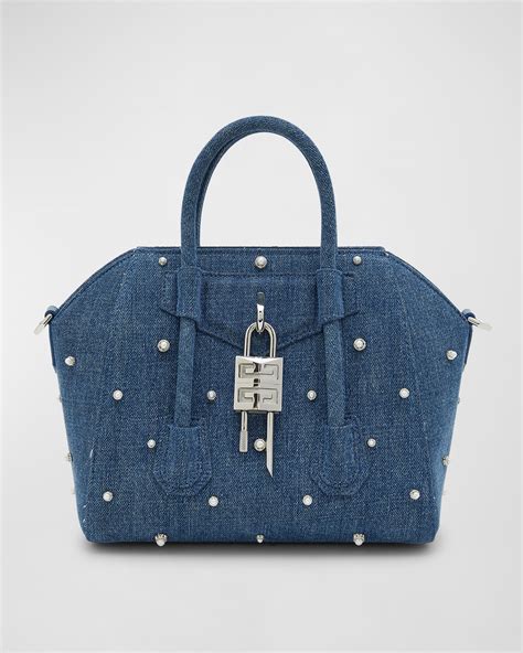 givenchy antigona mini review|Givenchy mini antigona lock denim tote bag.